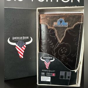 🆕American Bison Rodeo Leather Wallet